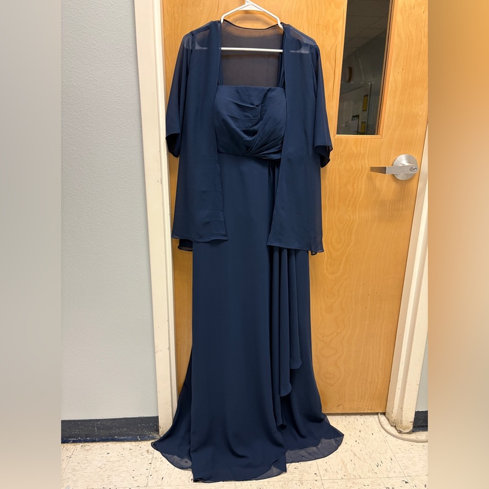 Elegant Navy Blue Gown